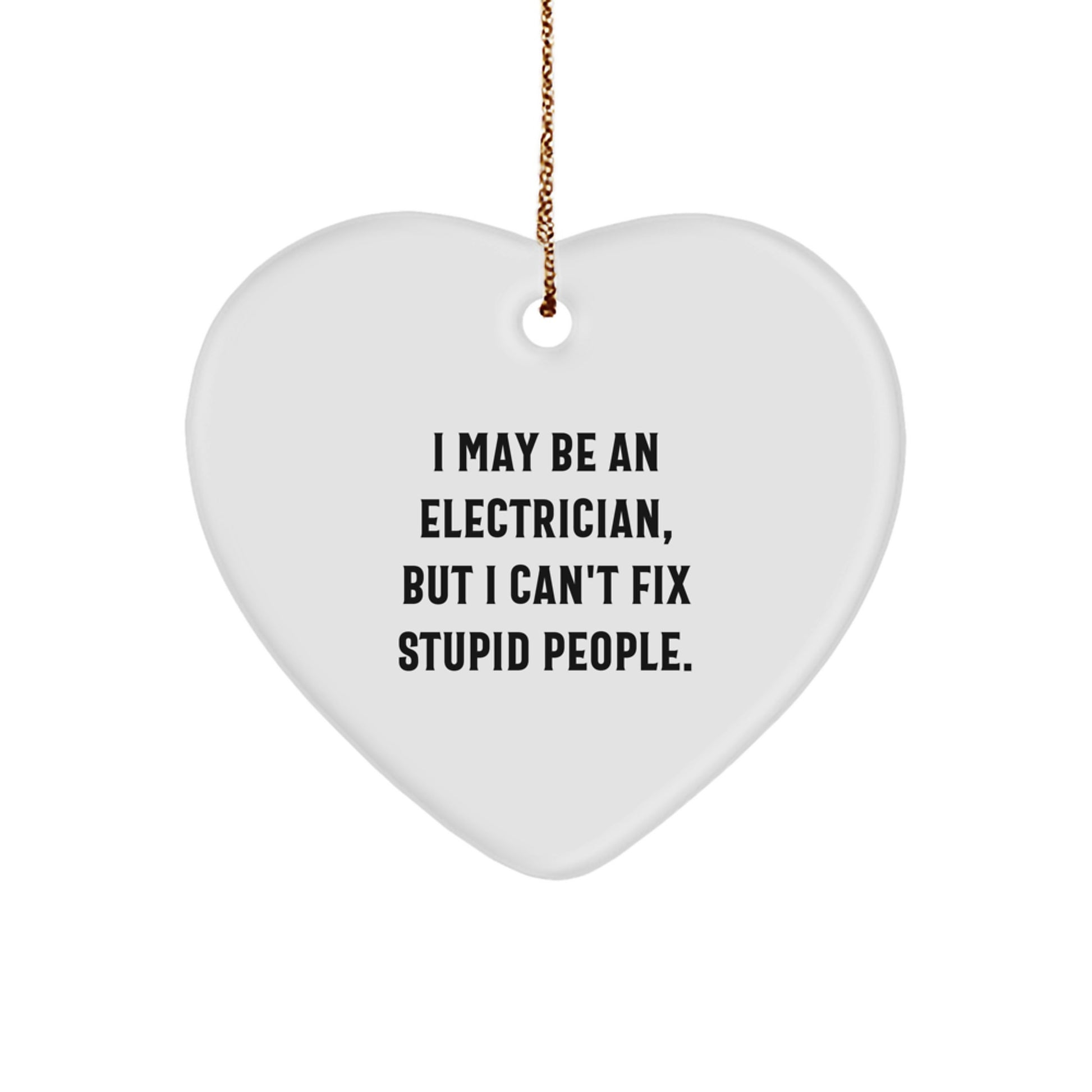 Funny Electrician Heart Ornament Gifts from Men to Electrician Friends for Christmas Unique Gifts - Image 1