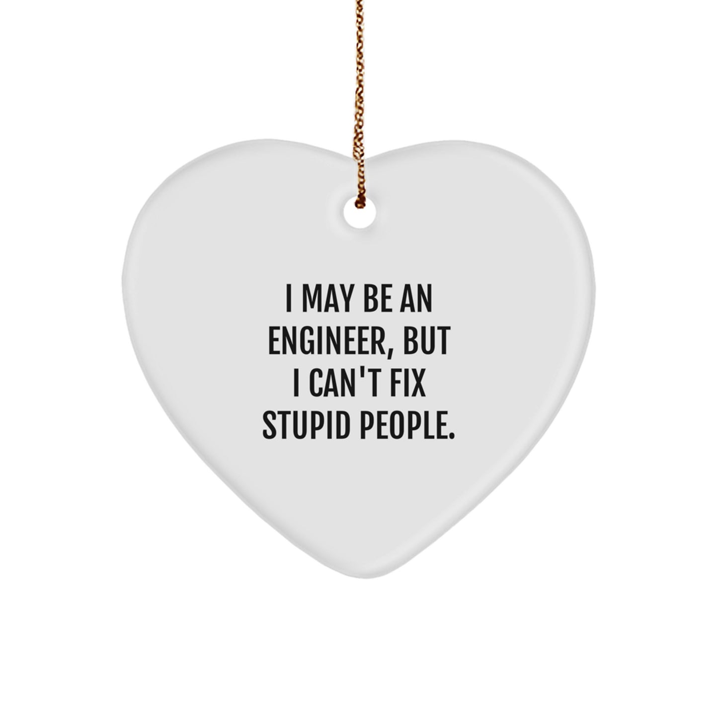 Engineer Heart Ornament Funny Gift from Friends for Christmas Unique - Image 1