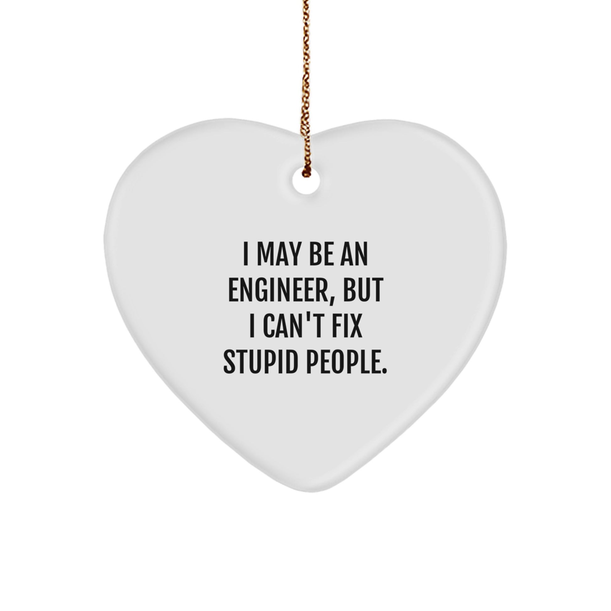 Engineer Heart Ornament Funny Gift from Friends for Christmas Unique - Image 1