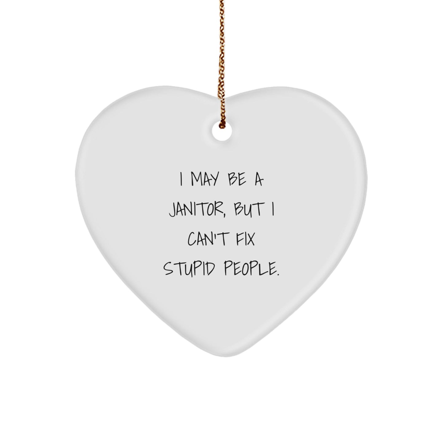 Funny Janitor Heart Ornament Gifts from Friends for Janitor Men - Image 1