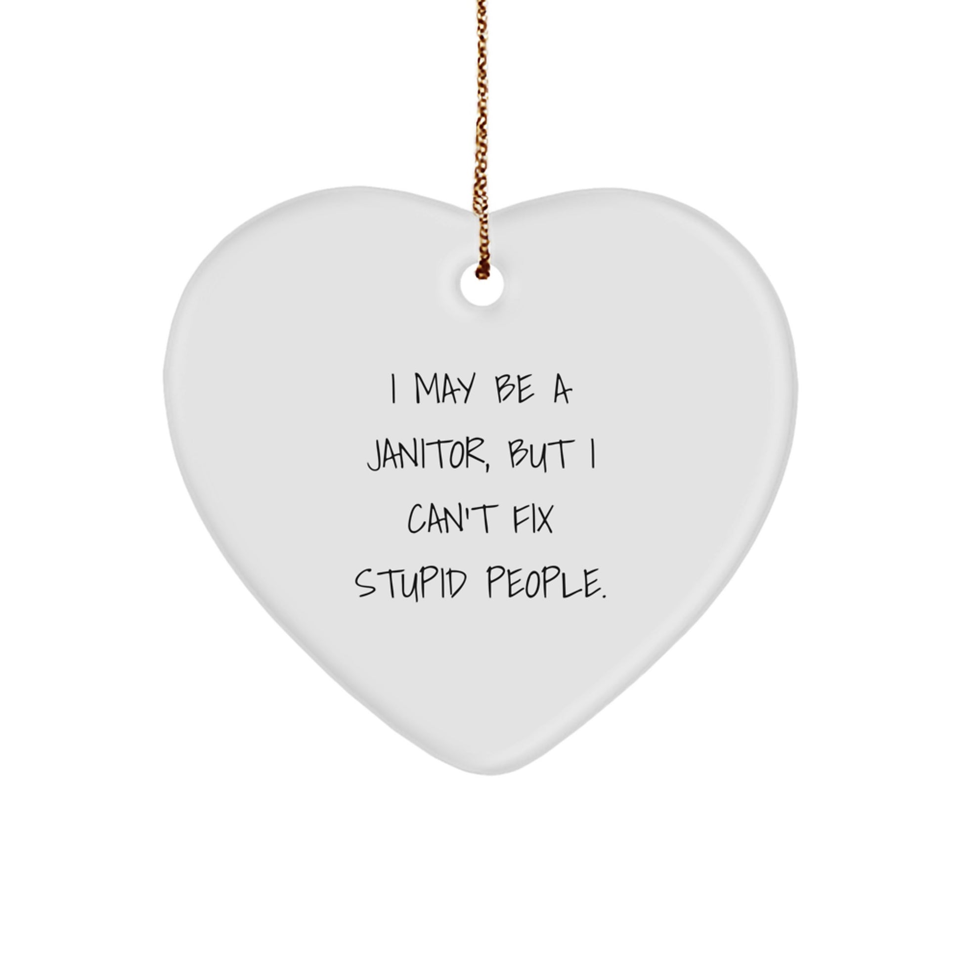 Funny Janitor Heart Ornament Gifts from Friends for Janitor Men - Image 1