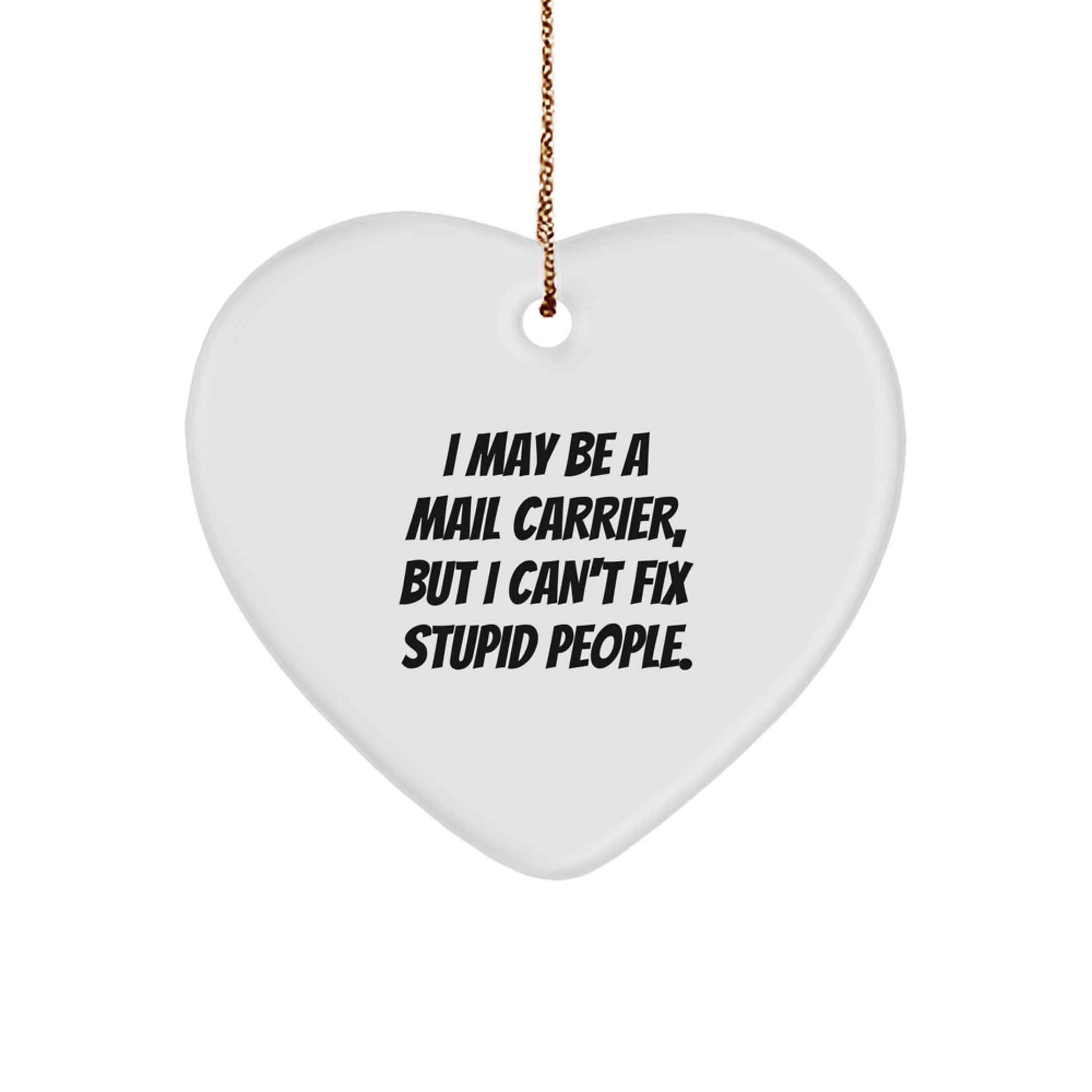 Funny Mail Carrier Heart Ornament, Gifts for Mail Carrier Men, Christmas Unique Gifts - Image 1