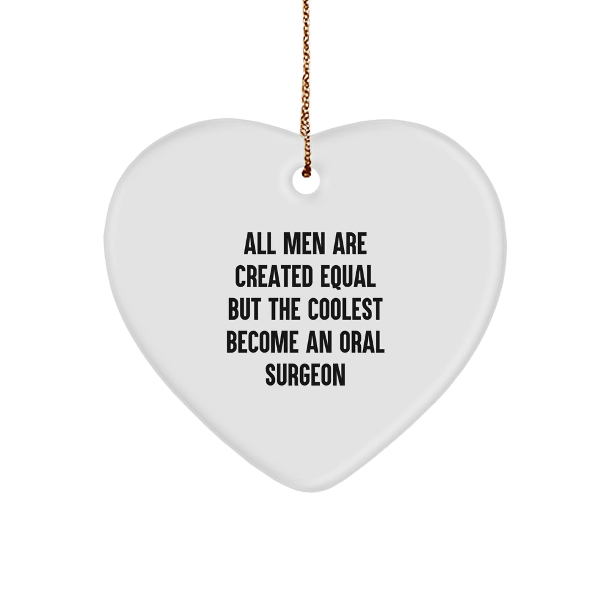 Funny Oral Surgeon Heart Ornament Gifts from Men for Friends Christmas Unique Presents - Image 1