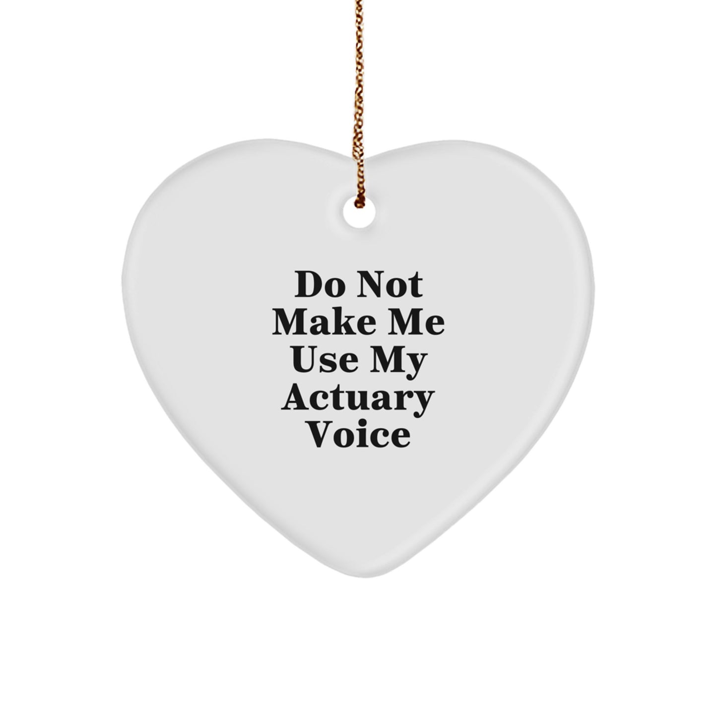 Funny Actuary Gifts from Friends, Unique Christmas Unique Actuary Heart Ornament for Actuary Men and Women - Image 1