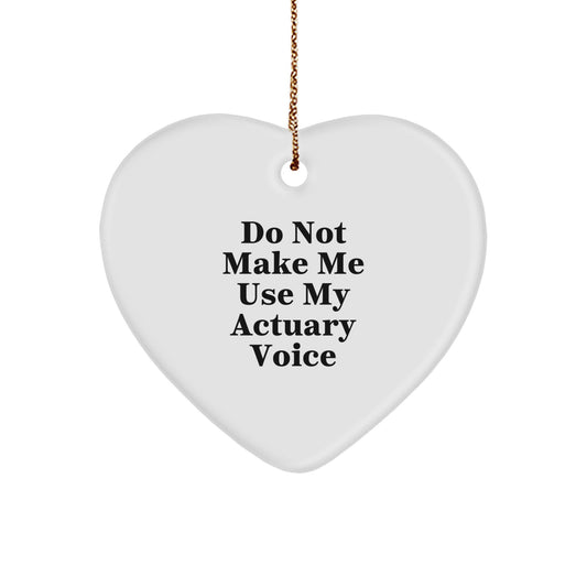 Funny Actuary Gifts from Friends, Unique Christmas Unique Actuary Heart Ornament for Actuary Men and Women - Image 1