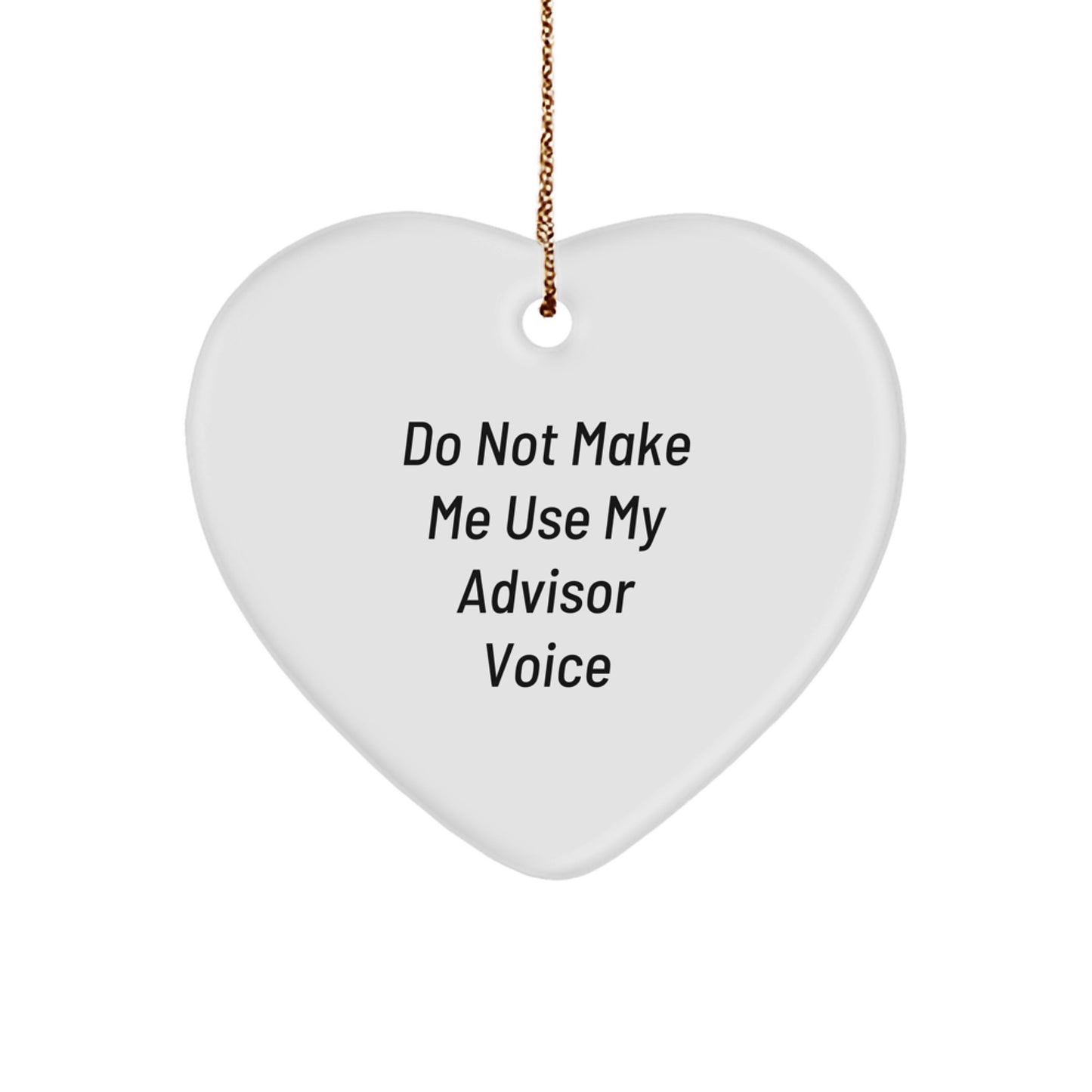 Funny Advisor Heart Ornament Gifts from Friends for Advisor, Christmas Unique Gifts, Heart Shaped Advisor Ornament, Gifts for Advisor - Image 1