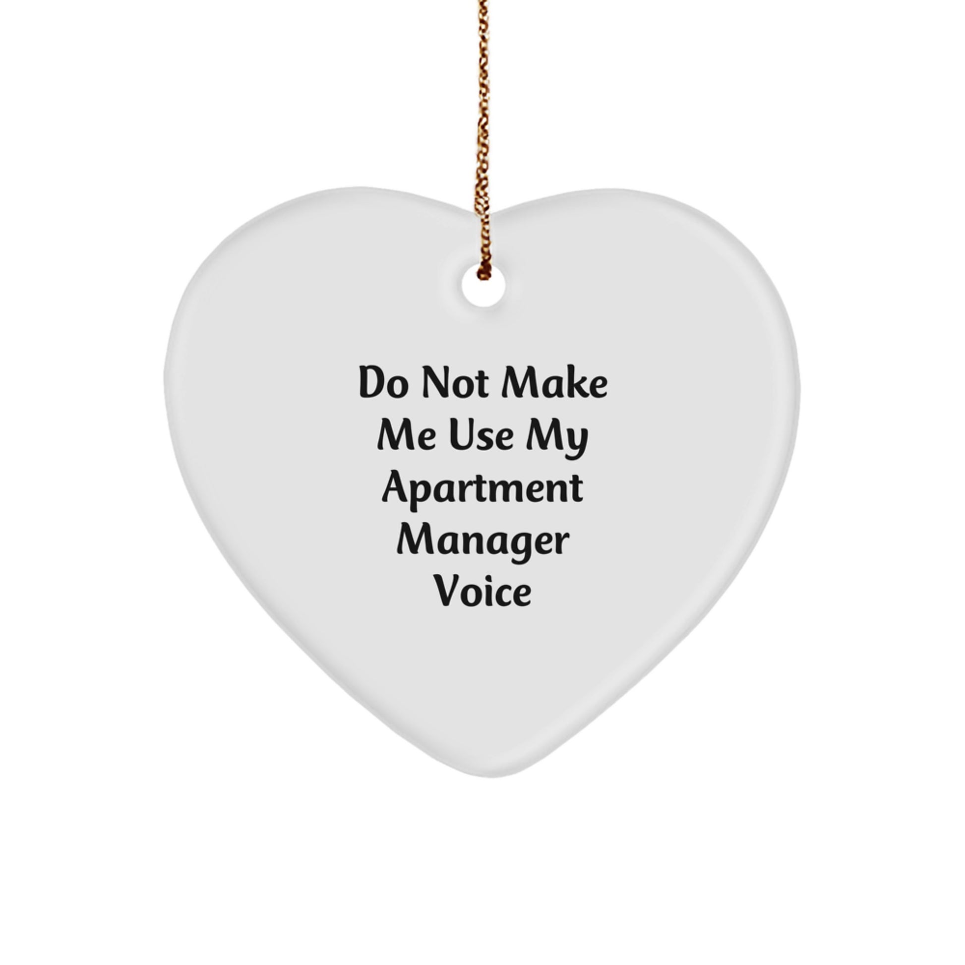 Funny Apartment Manager Gifts from Men, Heart Ornament for Apartment Managers, Christmas Unique Gifts - Image 1