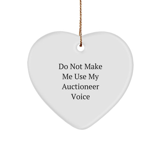 Funny Heart Ornament Gifts from Men to Auctioneers for Christmas - Image 1