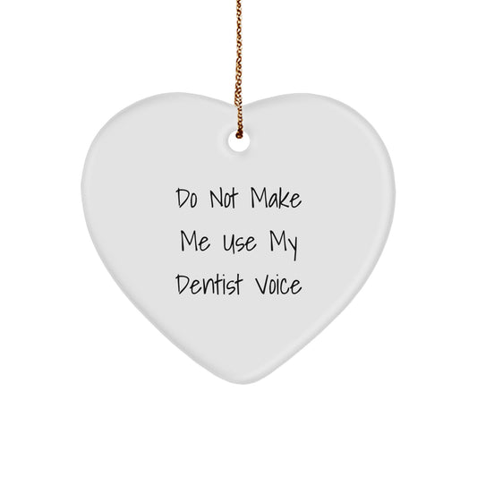 Funny Dentist Gifts from Men to Women Friends and Coworkers - Heart Ornament for Christmas Unique Gifts - Image 1