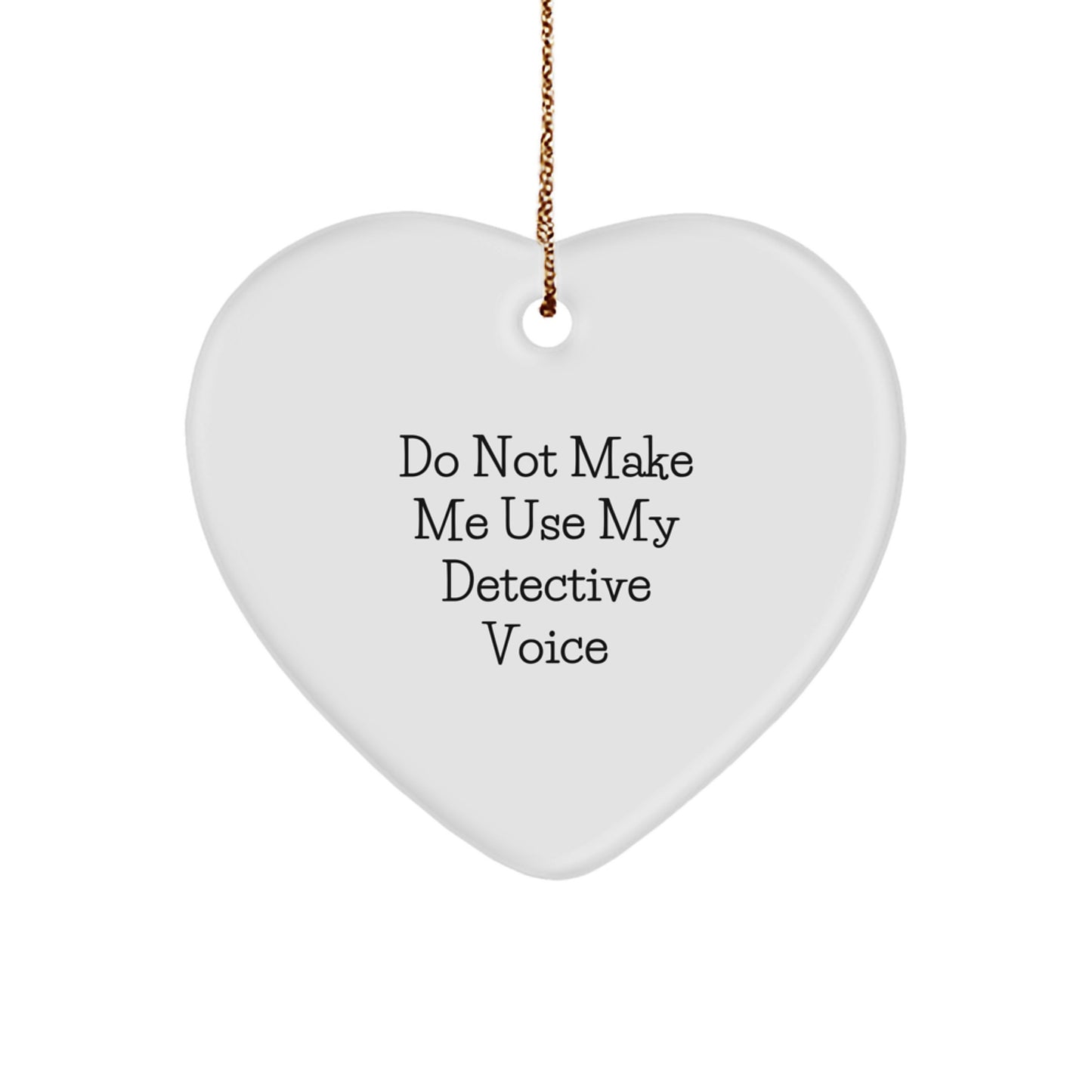 Funny Detective Heart Ornament Gifts from Men or Women Friends and Family for Christmas Unique Decorations - Image 1