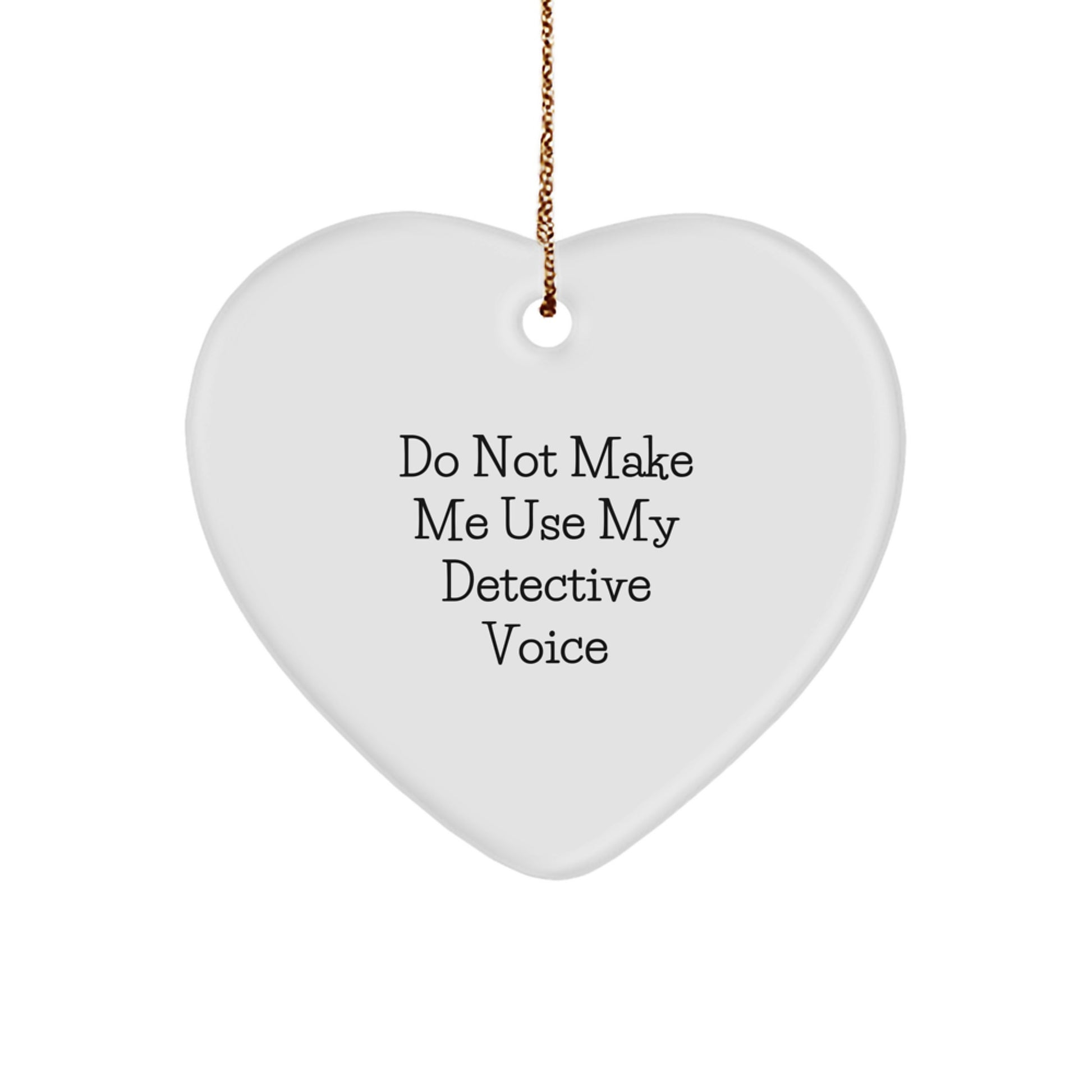 Funny Detective Heart Ornament Gifts from Men or Women Friends and Family for Christmas Unique Decorations - Image 1