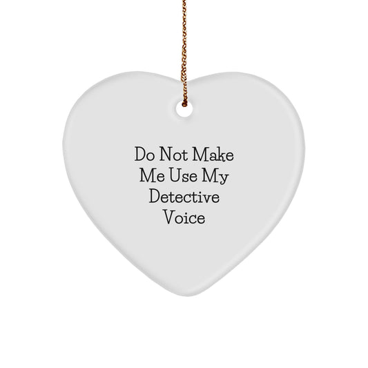 Funny Detective Heart Ornament Gifts from Men or Women Friends and Family for Christmas Unique Decorations - Image 1