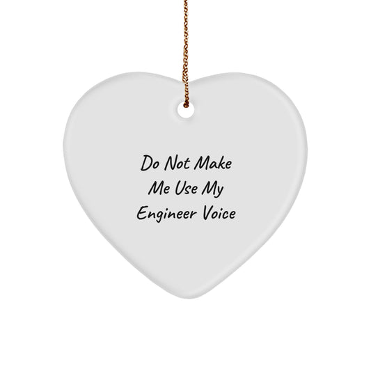 Funny Engineer Gifts from Family, Heart Ornament for Engineer Friends at Christmas Unique - Image 1