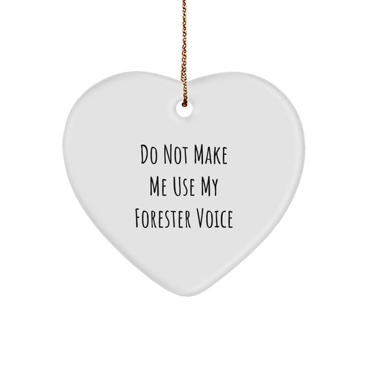 Funny Forester Gifts from Friends for Forester Heart Ornament - Image 1