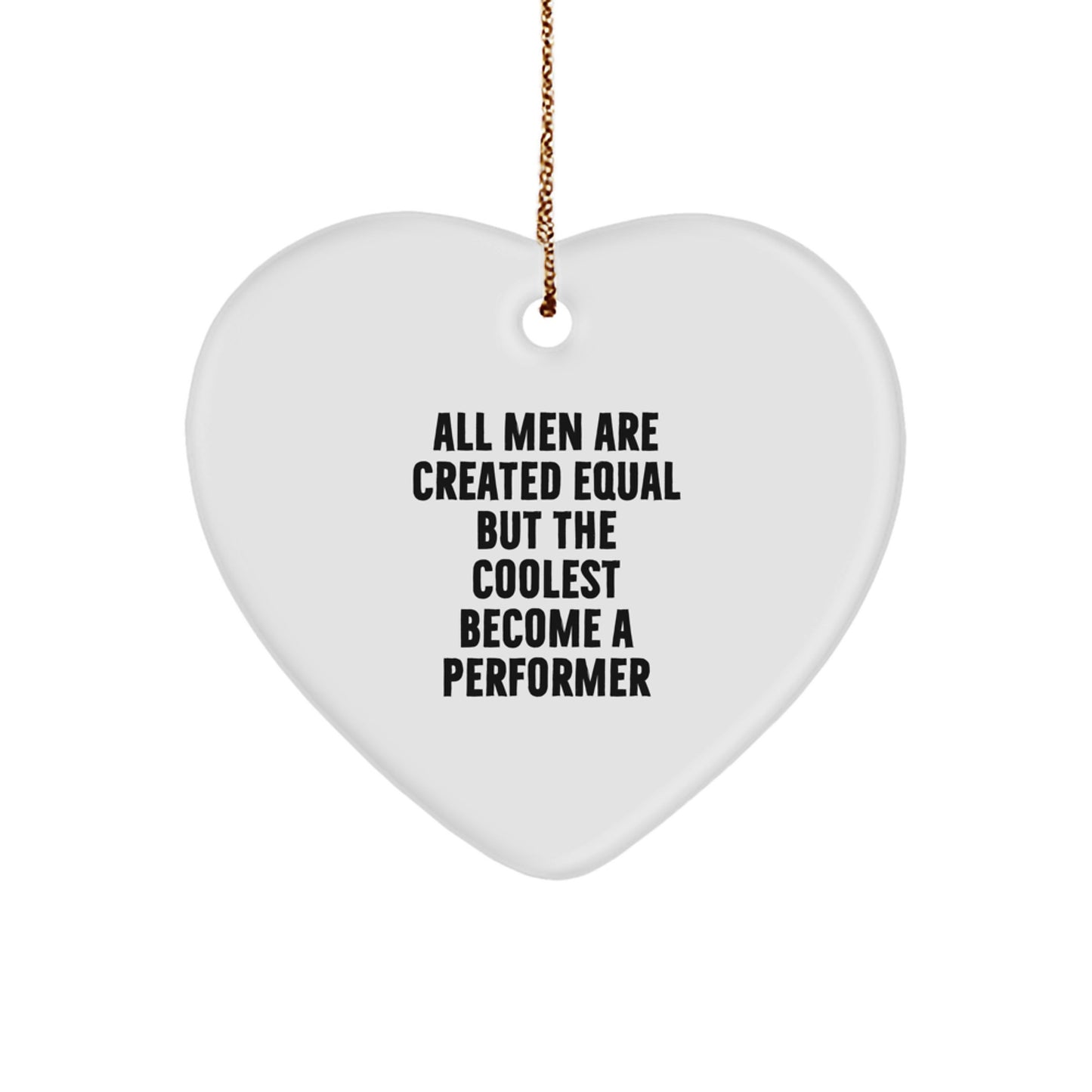 Funny Performer Gifts from Friends for Men Who Become a Star at Christmas Unique Heart Ornaments - Image 1
