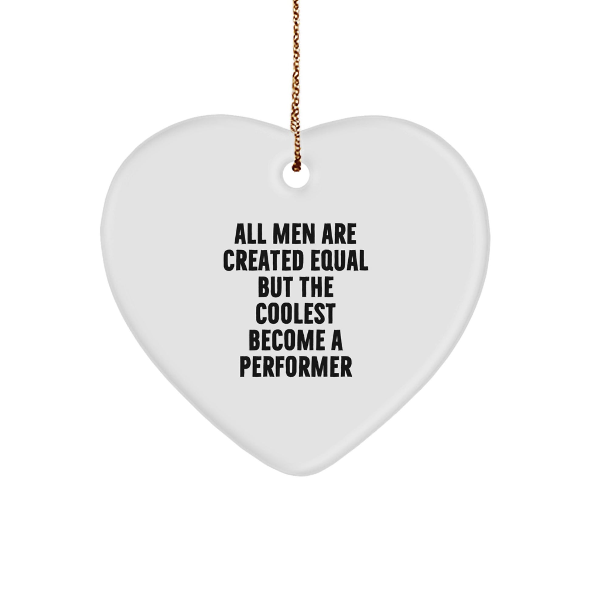 Funny Performer Gifts from Friends for Men Who Become a Star at Christmas Unique Heart Ornaments - Image 1