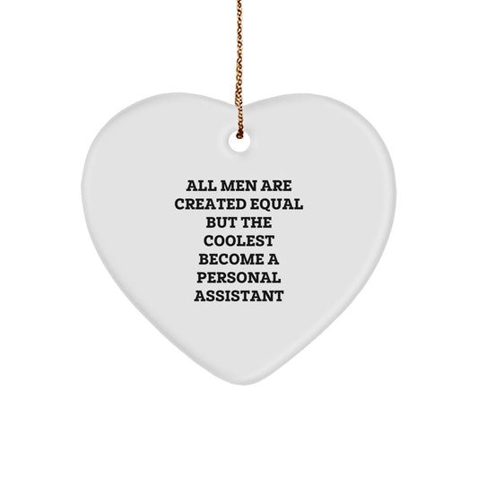 Funny Personal Assistant Heart Ornament Gifts from Men for Christmas Unique Decorations - Image 1
