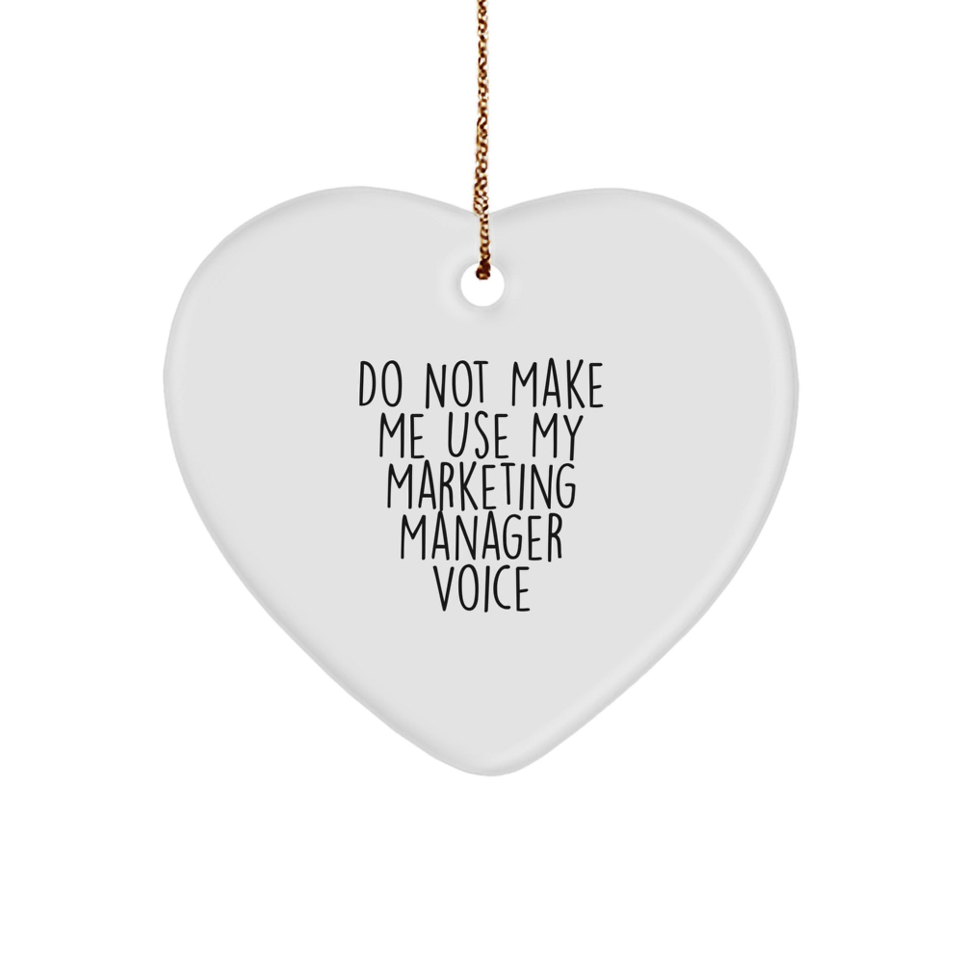 Funny Marketing Manager Gifts from Friends Unique Heart Ornaments for Men Women Coworkers Family Christmas Unique Gifts - Image 1