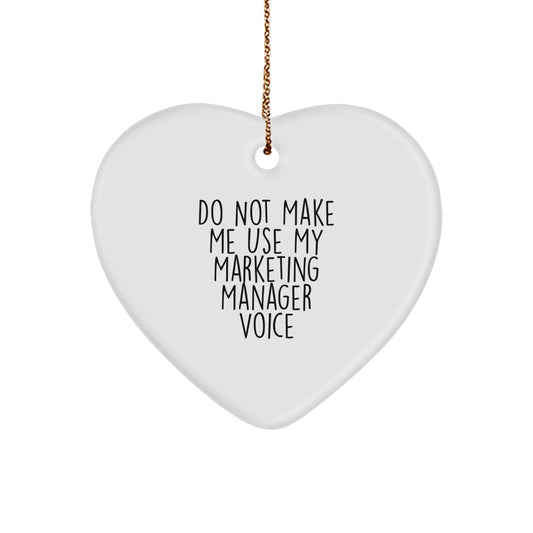 Funny Marketing Manager Gifts from Friends Unique Heart Ornaments for Men Women Coworkers Family Christmas Unique Gifts - Image 1