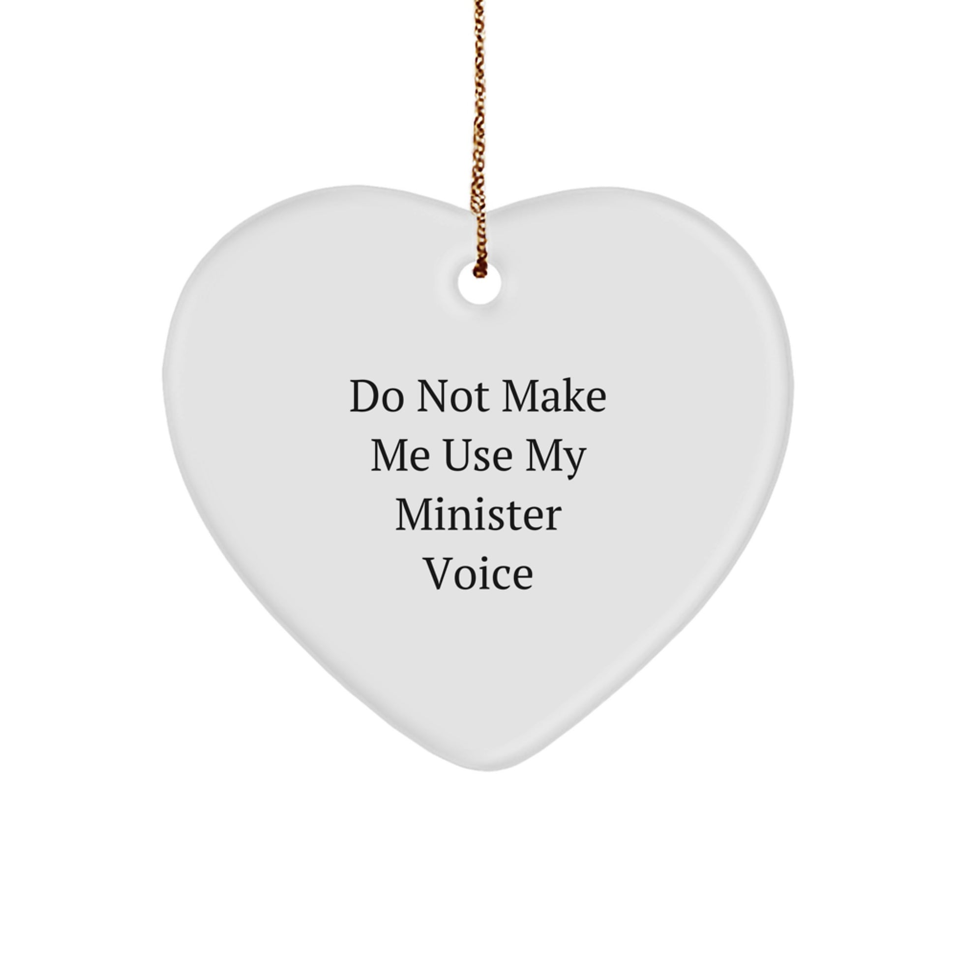 Funny Minister Heart Ornament Gifts from Friends for Minister Unique Christmas Ornaments - Image 1
