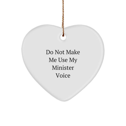 Funny Minister Heart Ornament Gifts from Friends for Minister Unique Christmas Ornaments - Image 1