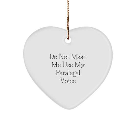 Funny Paralegal Gifts from Friends for Paralegal, Unique Heart Ornament for Paralegal, Christmas Unique Gifts - Image 1