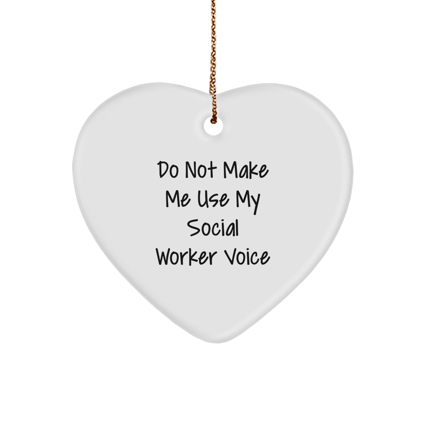 Social Worker Heart Ornament, Funny Quote, Gifts from Family for Social Worker, Christmas Unique Gifts - Image 1
