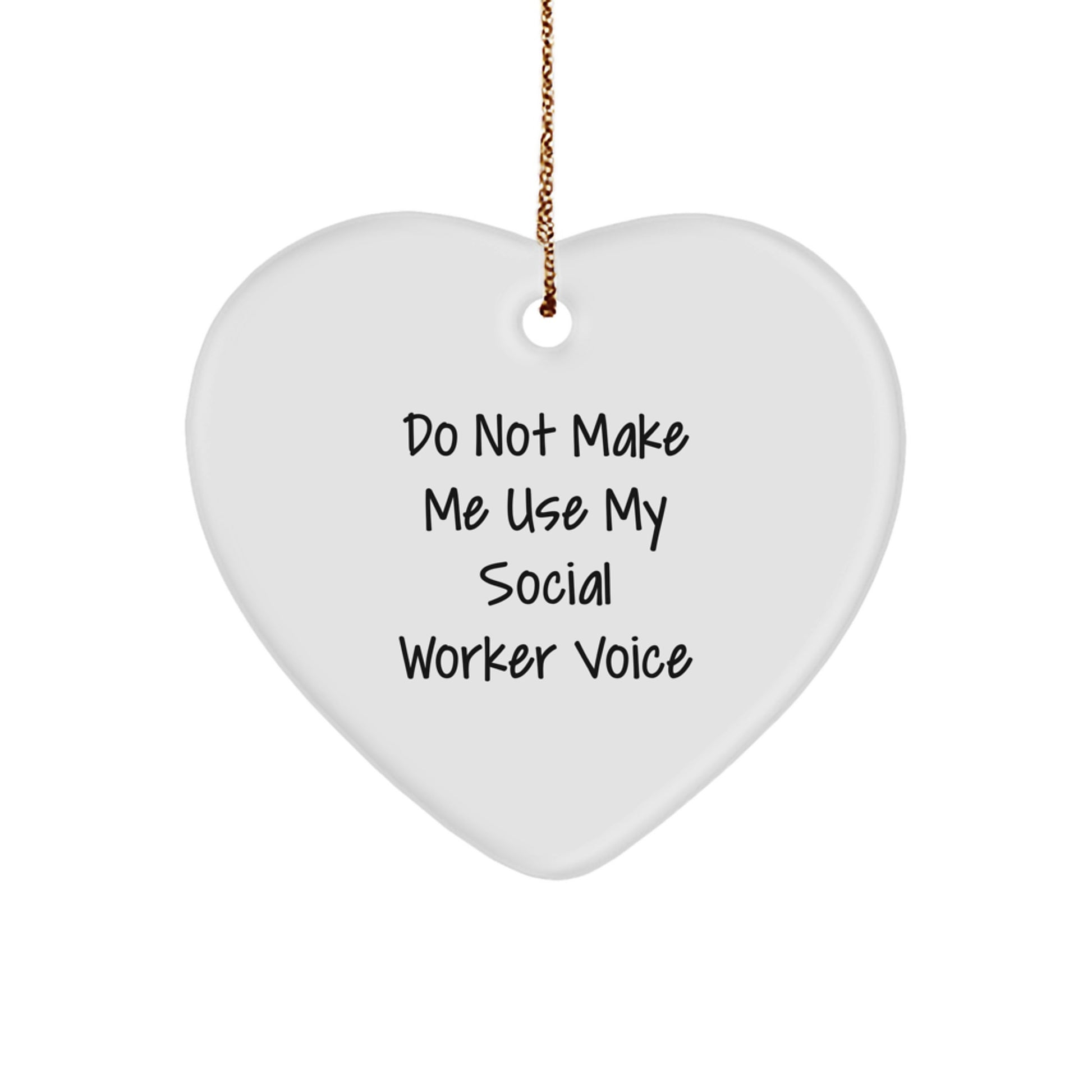 Social Worker Heart Ornament, Funny Quote, Gifts from Family for Social Worker, Christmas Unique Gifts - Image 1