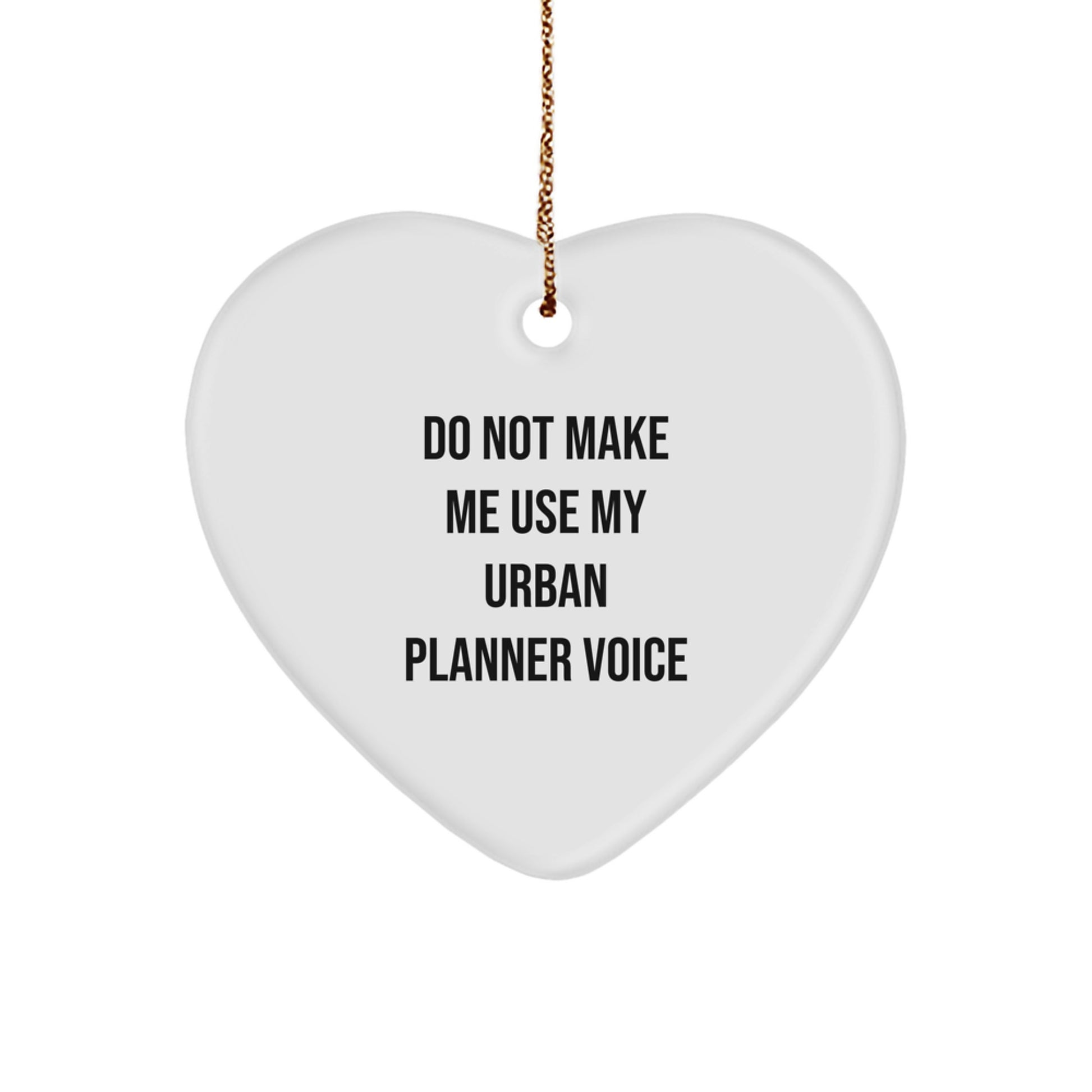Urban Planner Friends Gifts from Men - Heart Ornament for Urban Planner Christmas Unique Gifts - Image 1