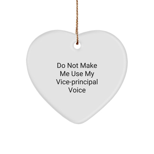 Funny Vice-principal Gifts from Men, Women, Friends, Coworkers, Family - Heart Ornament for Vice-principal with Christmas Cheer, Inspirational Reminders, Encouragement - Image 1