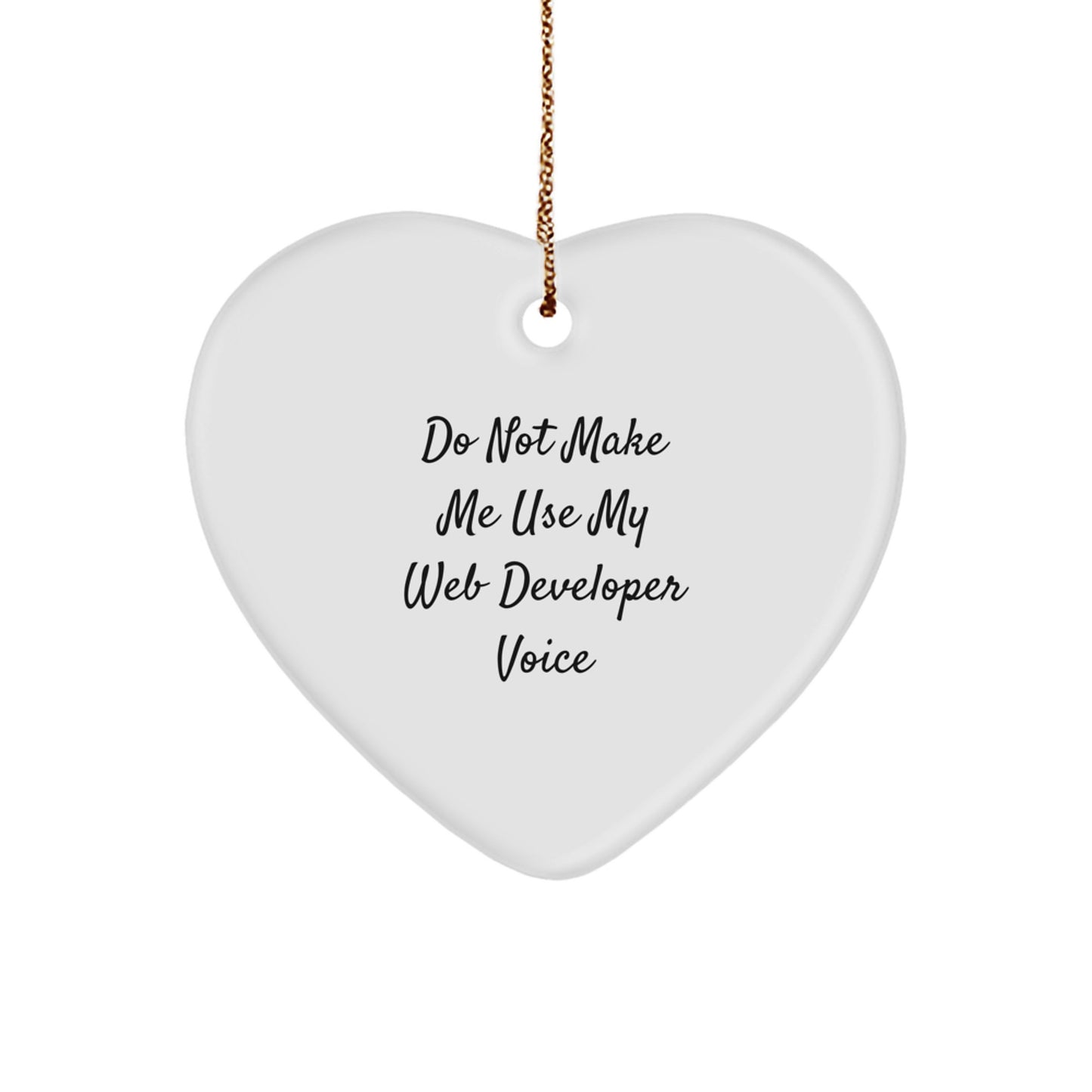 Funny Heart Ornament Gifts from Friends for Web Developer Men Unique Christmas Decorations - Image 1