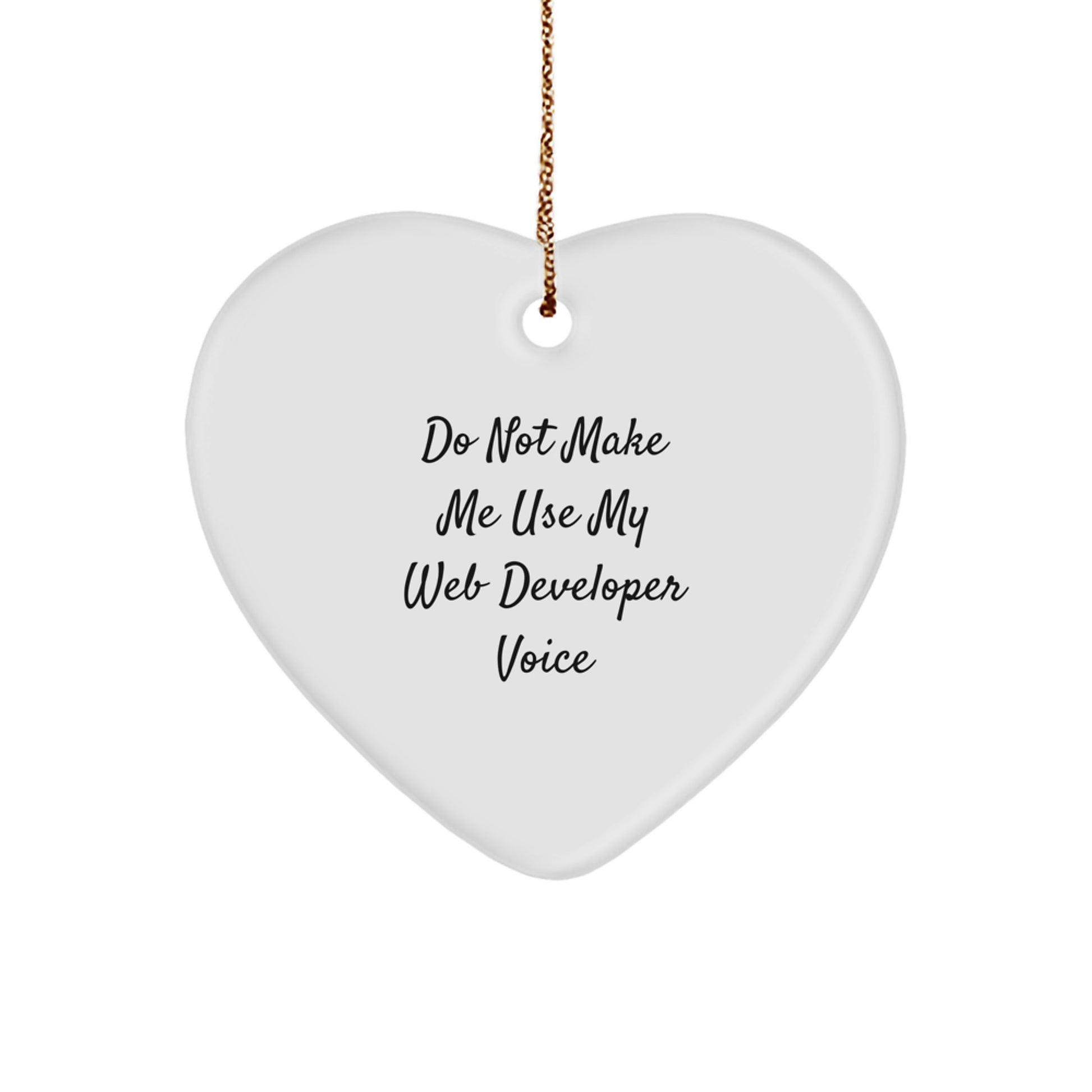 Funny Heart Ornament Gifts from Friends for Web Developer Men Unique Christmas Decorations - Image 1