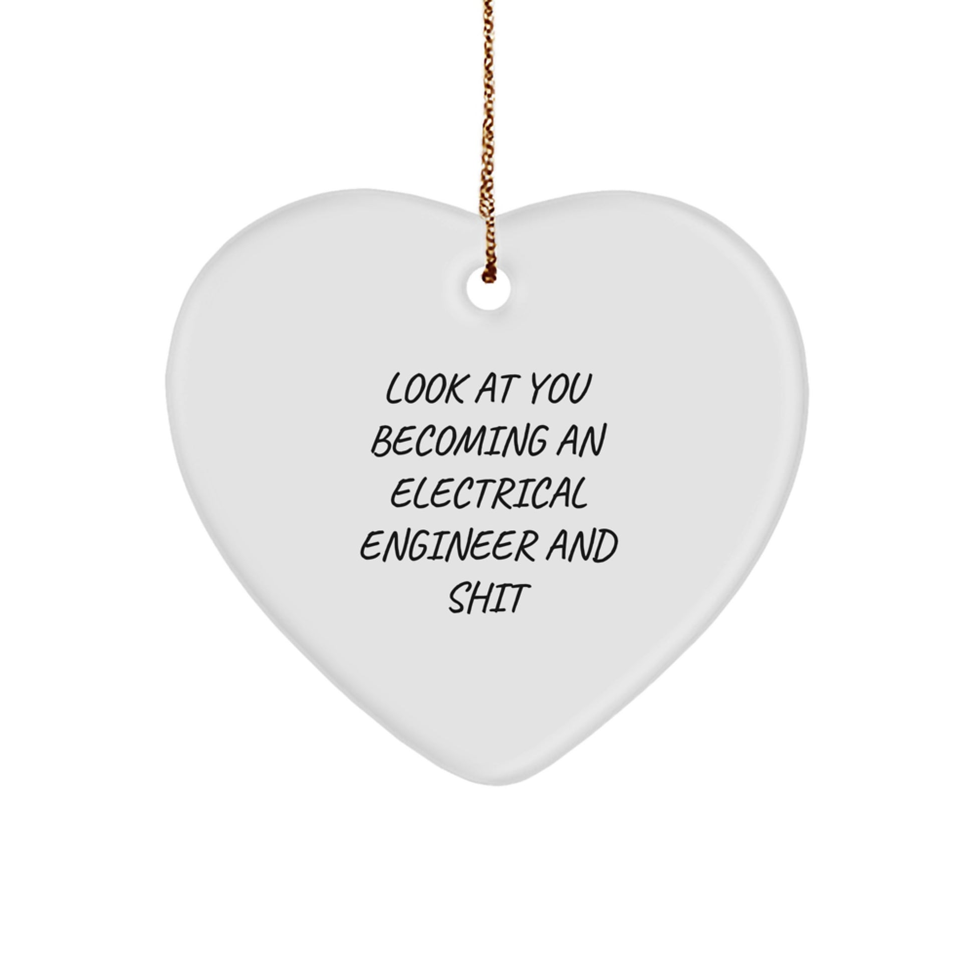 Funny Electrical Engineer Heart Ornament Gifts from Friends for Electrical Engineer Men on Christmas - Image 1