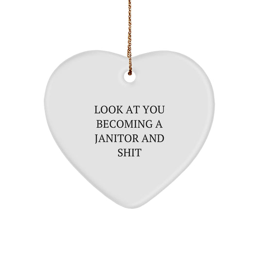Janitor Christmas Ornament Look At You Becoming Janitor Giftfor Friends - Image 1
