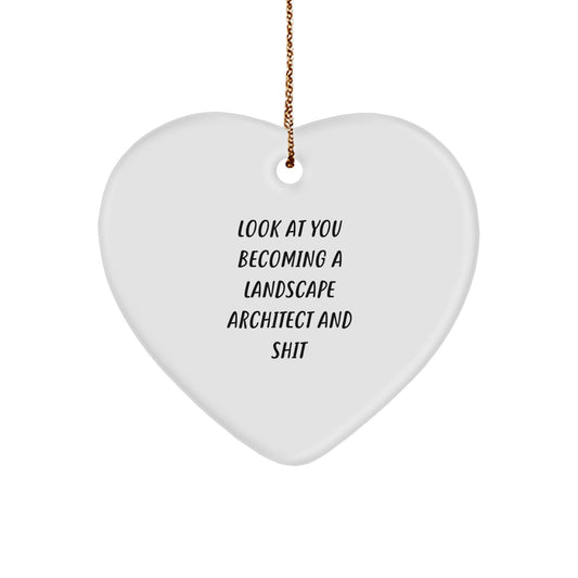 Landscape Architect Gifts for Men and Women, Funny Heart Ornament for Christmas Unique Gifts from Friends, Family to Friends, Family, and Coworkers - Image 1