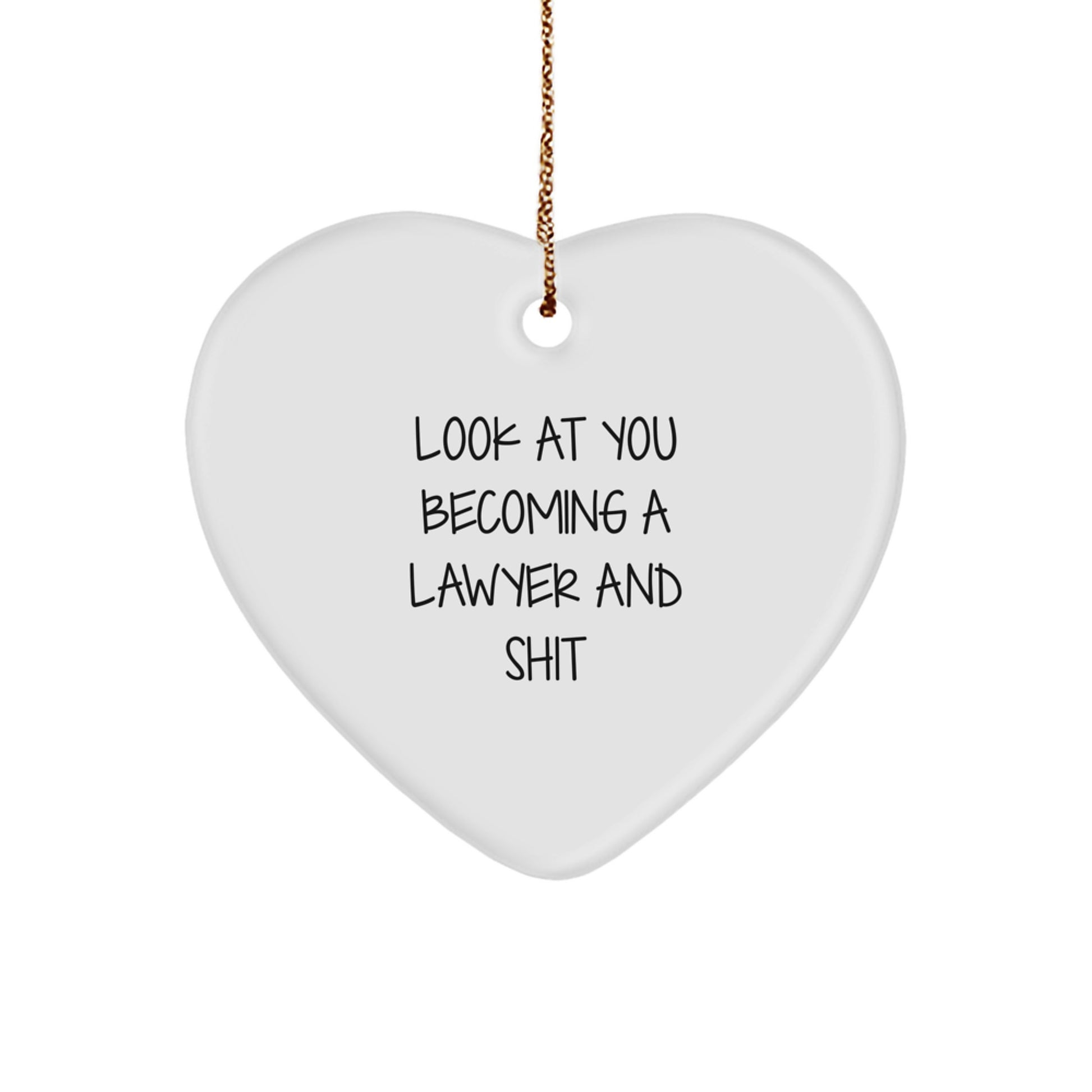 Funny Lawyer Heart Ornament Gifts from Friends for Lawyer Christmas Unique Decorations - Image 1