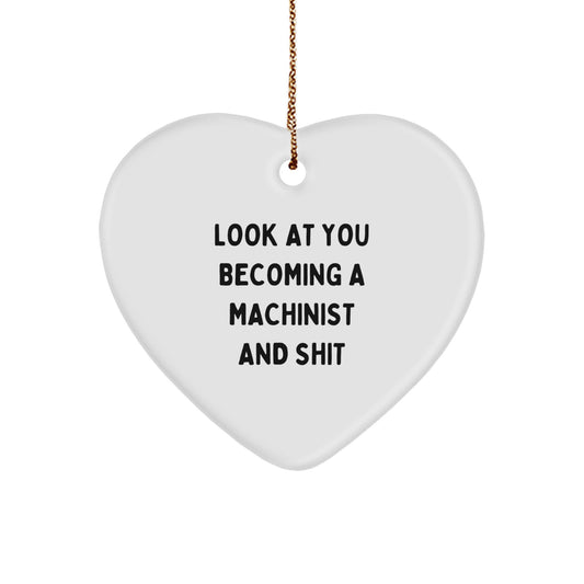 Funny Machinist Heart Ornament Gifts from Friends to Machinist Christmas Unique Gifts - Image 1