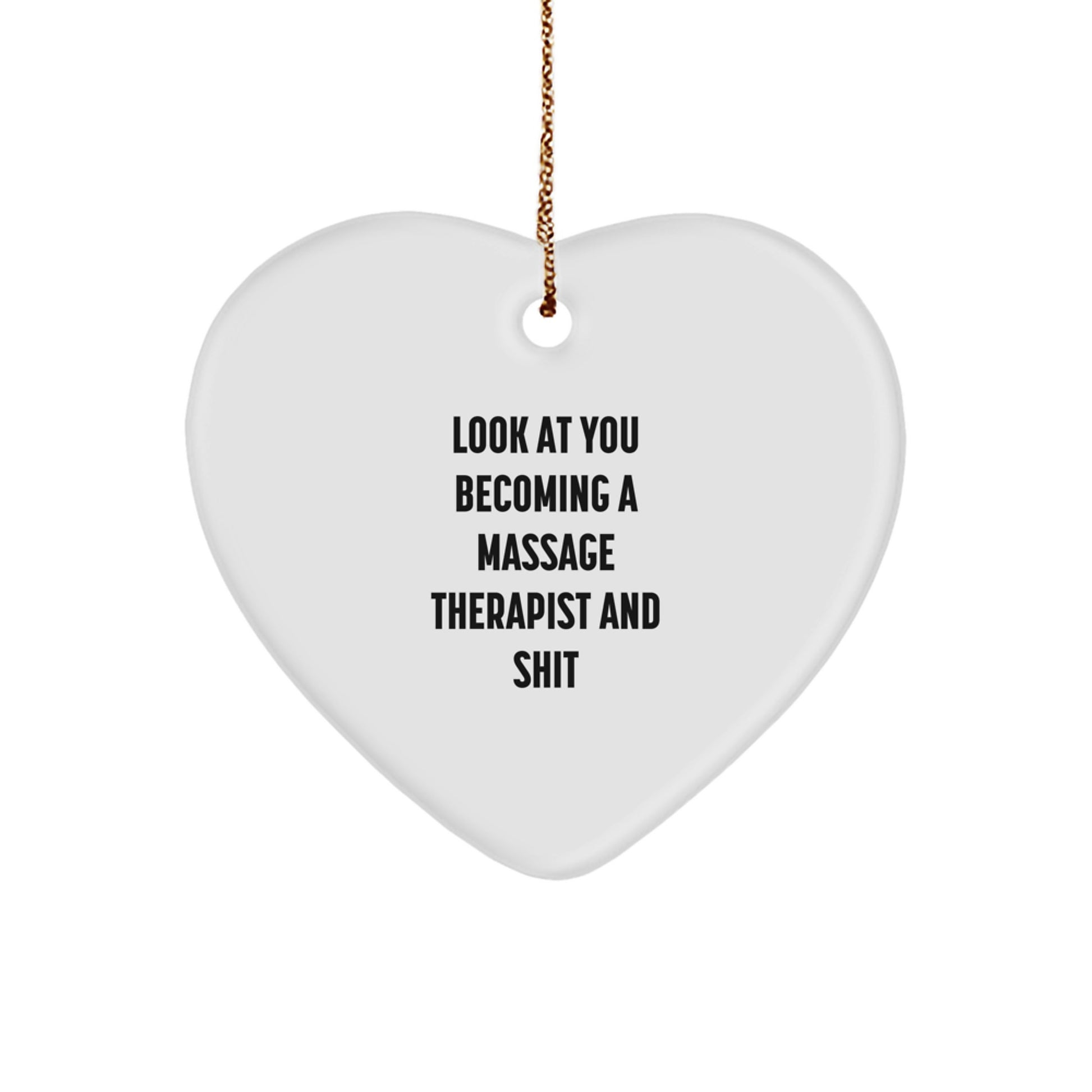 Funny Massage Therapist Heart Ornament Gifts from Men, Women, or Friends to Massage Therapist, Men, Women, or Friends for Christmas Unique Gifts - Image 1