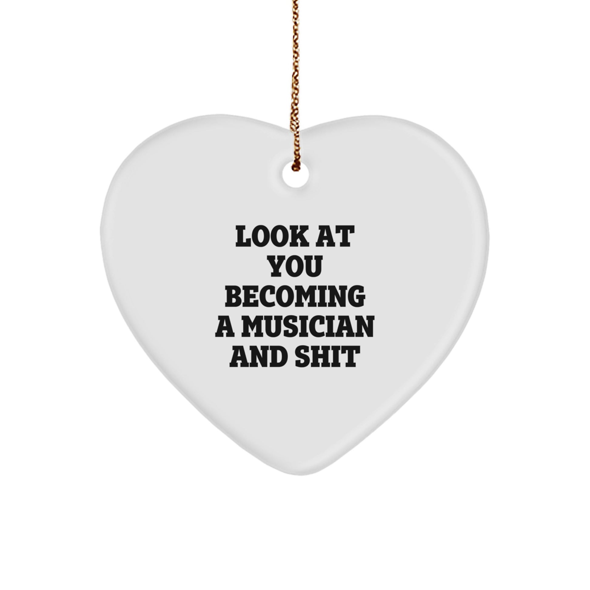 Funny Musician Heart Ornament Gifts from Men to Musician Friends for Christmas Unique Gifts - Image 1