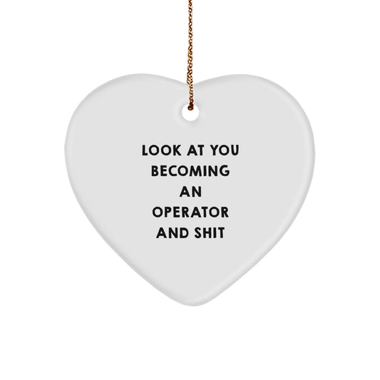Funny Operator Heart Ornaments Gifts for Men Women Friends Coworkers - Unique Christmas Unique Gifts from Family - Image 1