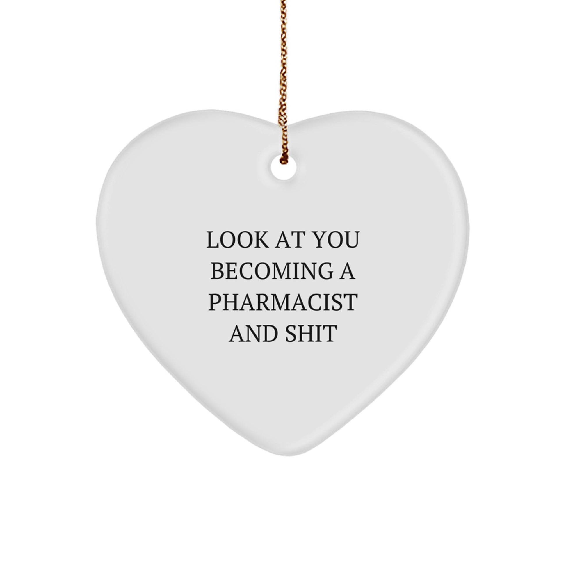 Funny Pharmacist Heart Ornament Gifts from Friends, Coworkers, Family to Pharmacist Men, Women, Christmas Unique Decorations - Image 1