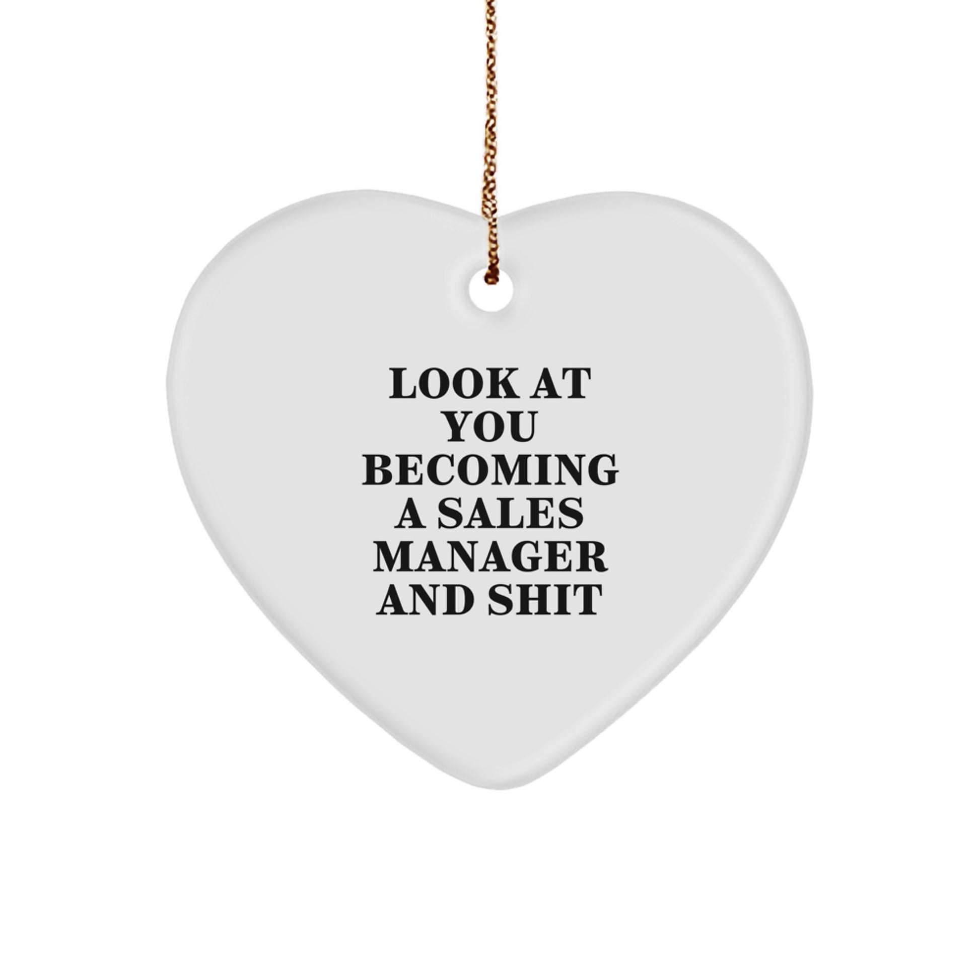 Funny Sales Manager Heart Ornament Gifts from Friends, Christmas Unique Gifts for Men, Women Coworkers, Inspirational Quotes - Image 1
