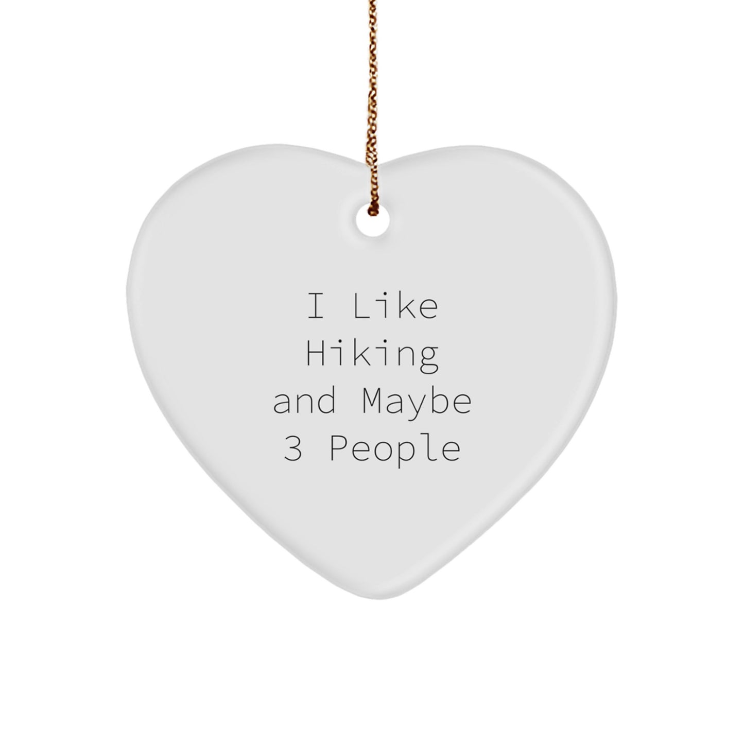 Christmas Gift for Her Hiking Heart Ornament Surprise Present - Image 1