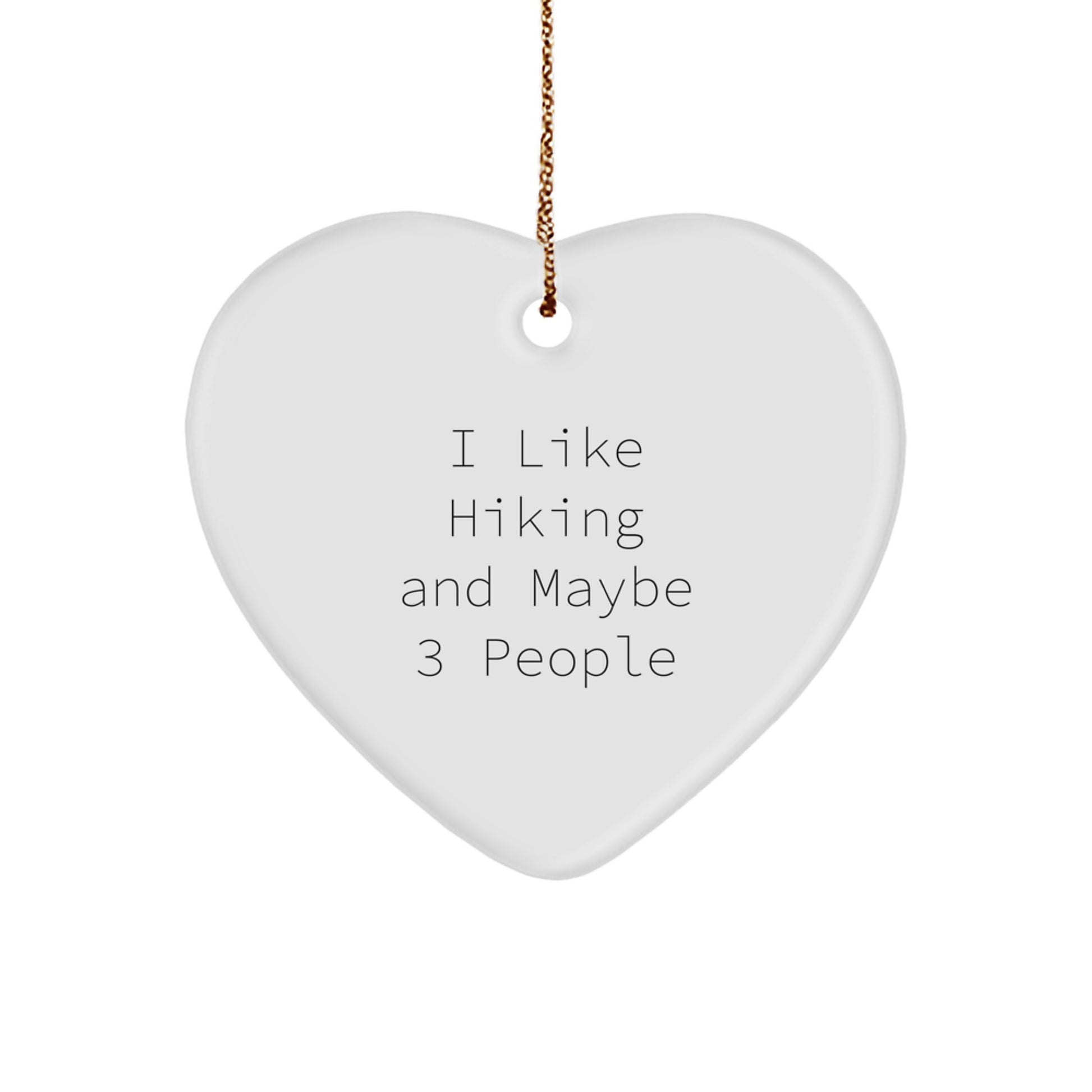 Christmas Gift for Her Hiking Heart Ornament Surprise Present - Image 1