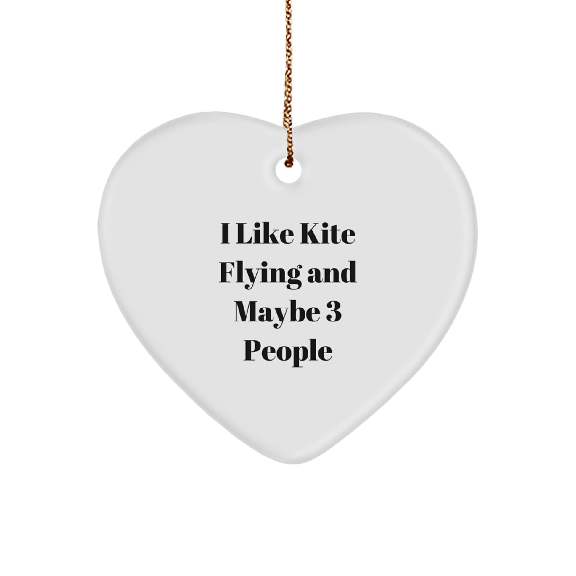 Funny Kite Flying Heart Ornament Gifts from Men for Kite Flying Friends, Unique Christmas Decorations - Image 1