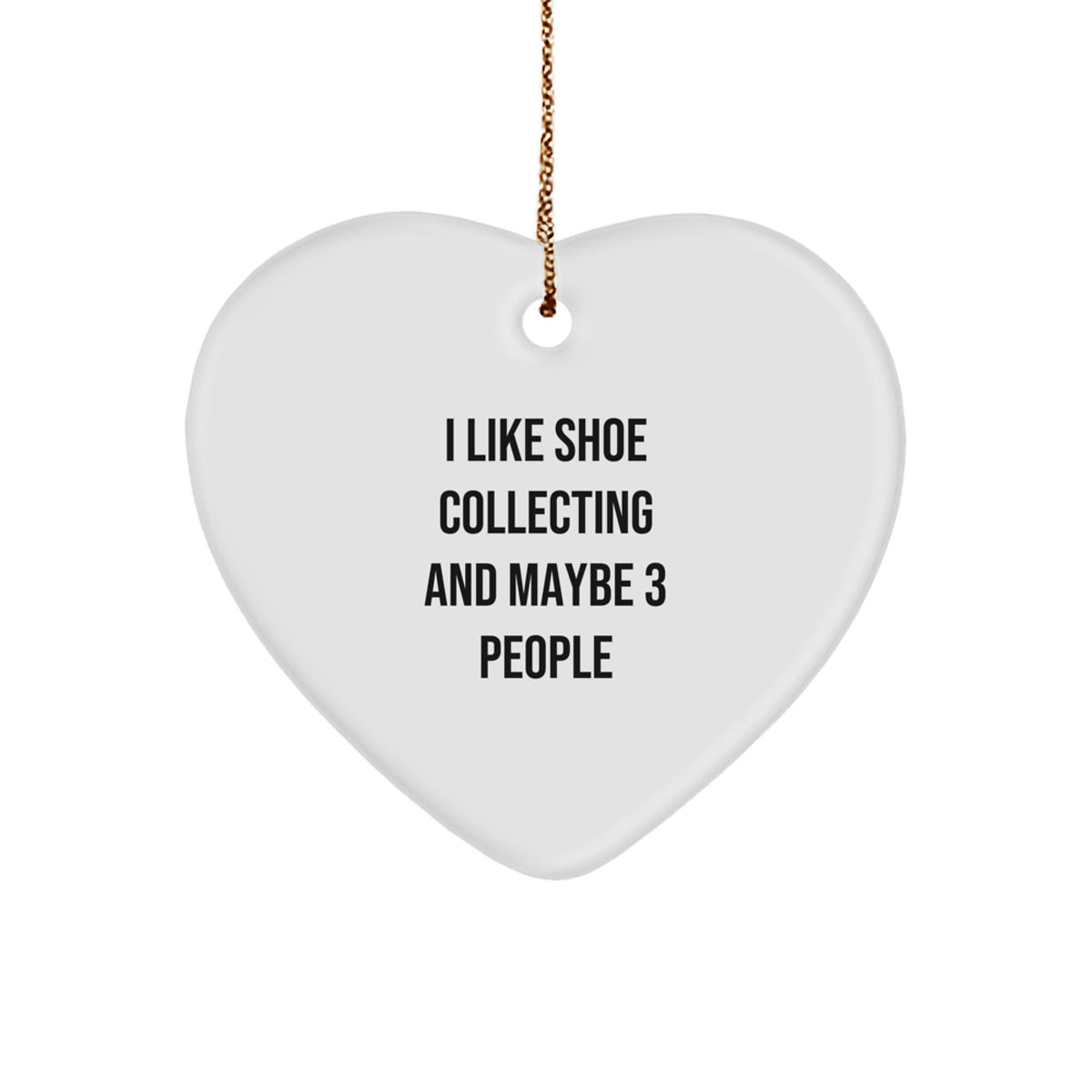 Playful Shoe Collecting Heart Ornament for Friends Christmas Unique Gift - Image 1