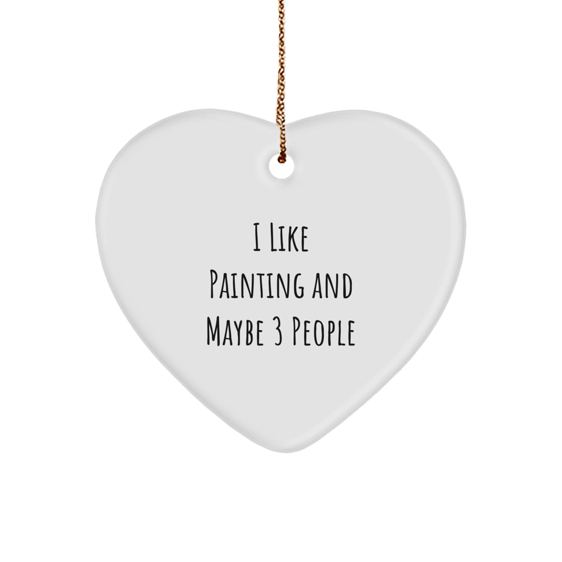 Funny Painting Heart Ornaments for Painting Lovers, Unique Christmas Decorations Gifts for Men, Women, Friends, Family - Image 1