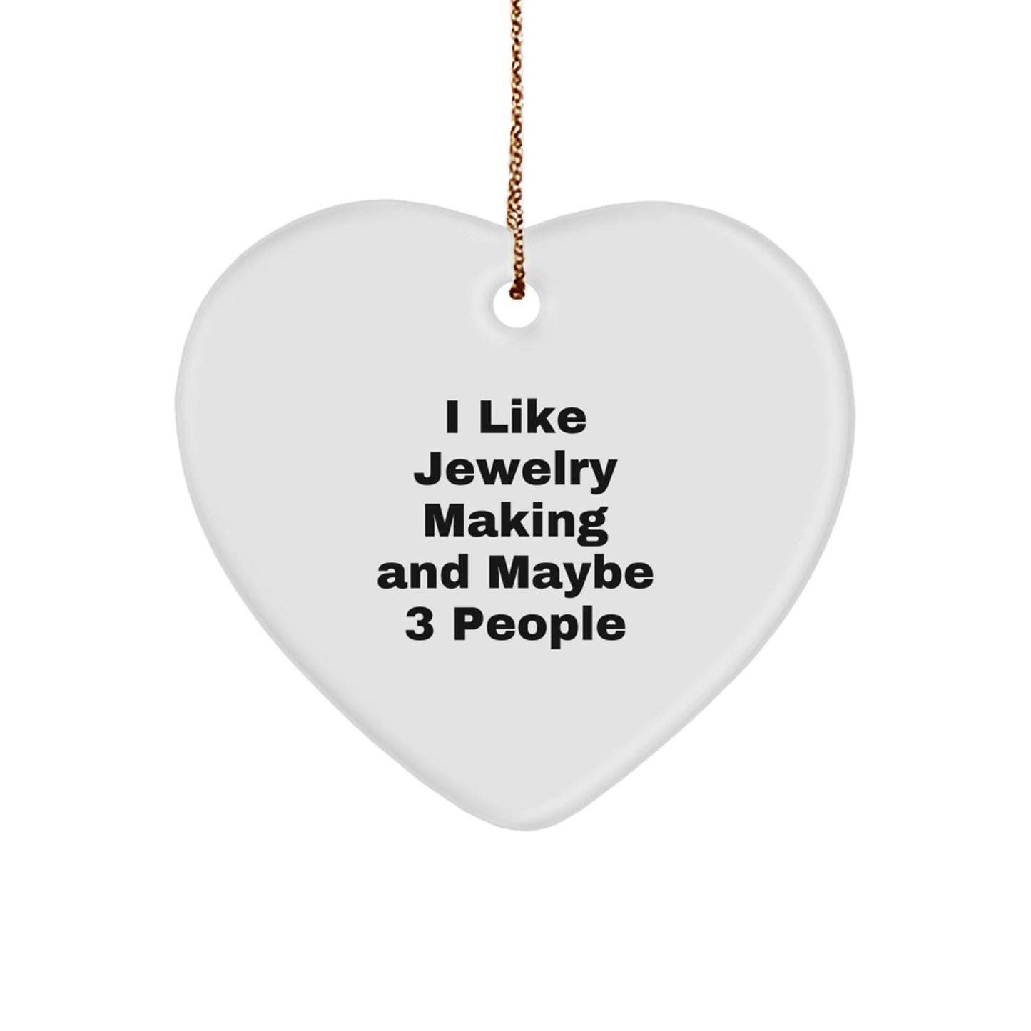 Jewelry Making Heart Ornament Funny Gift for Friends and Family, Unique Christmas Unique Gifts from Women, Gifts for Jewelry Making Enthusiasts - Image 1