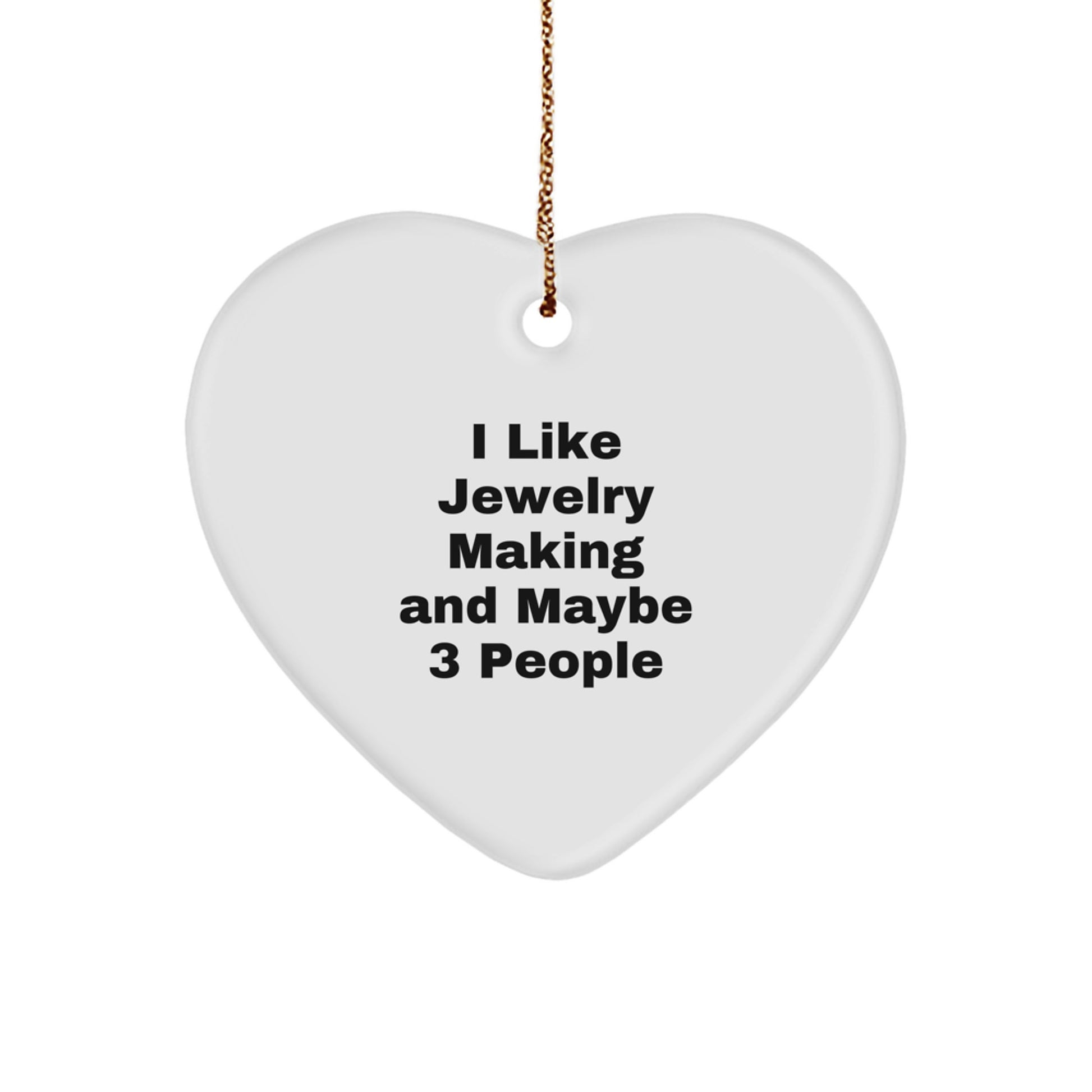Jewelry Making Heart Ornament Funny Gift for Friends and Family, Unique Christmas Unique Gifts from Women, Gifts for Jewelry Making Enthusiasts - Image 1