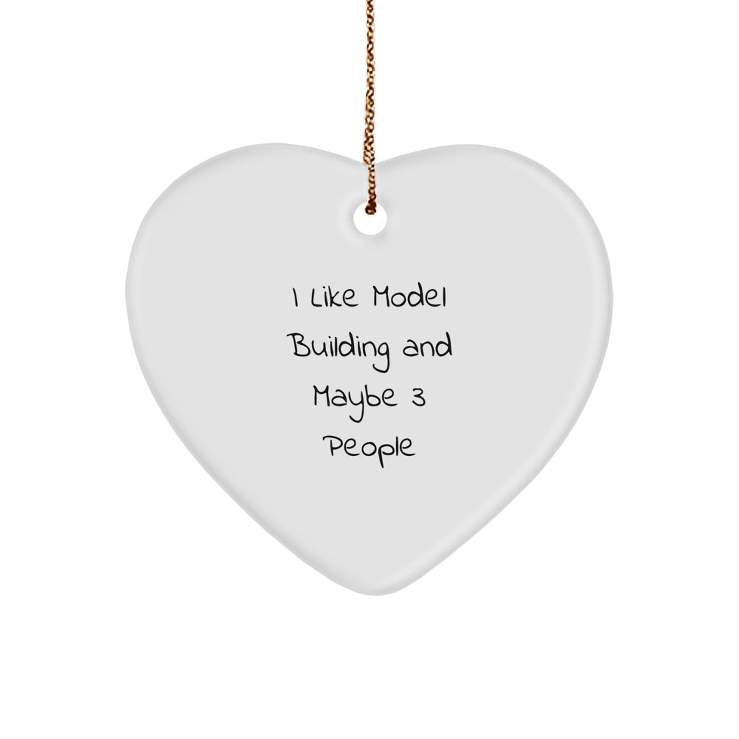 Funny Model Building Heart Ornament Gifts from Men to Friends, Inspirational Christmas Unique Gifts for Model Building Enthusiasts, Cute Heart-Shaped Ornament Handcrafted with Love - Image 1